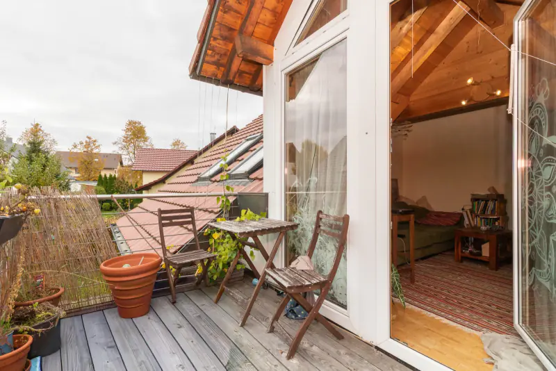 Südbalkon im Dachgeschoss