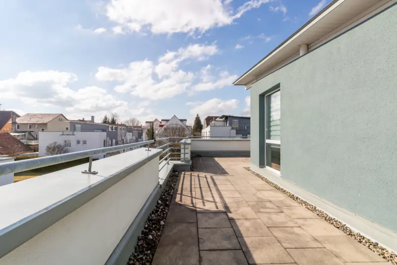 Dachterrasse in L-Form